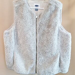 Old Navy Fuzzy White Vest